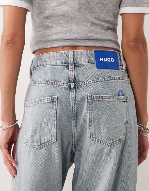 Hugo Blue – Leni – Niebieskie jeansy o luźnym kroju, 4 z 5