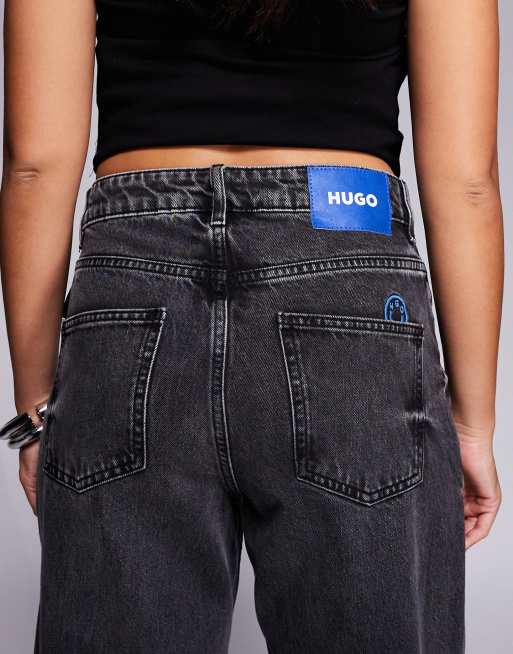 HUGO Blue - Leni - Sorte jeans med lige ben, 4 af 5