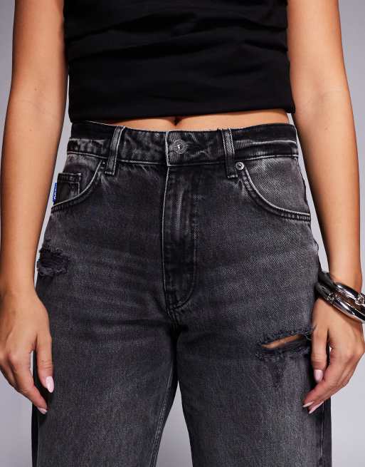HUGO Blue - Leni - Sorte jeans med lige ben, 5 af 5
