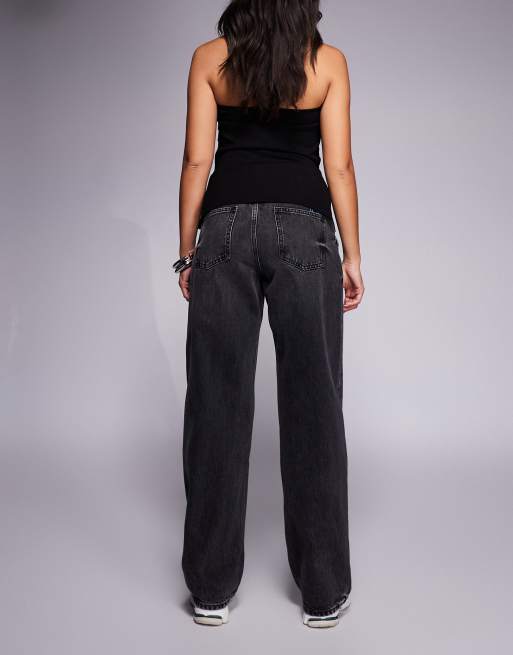 Hugo Blue Leni straight leg jeans in black, 2 of 5