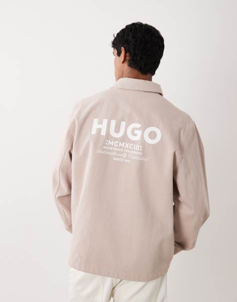 Hugo Blue light weight coach jacket in light purple - view 1