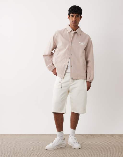 HUGO Blue lightweight coach jacket in light purple, 2 of 5