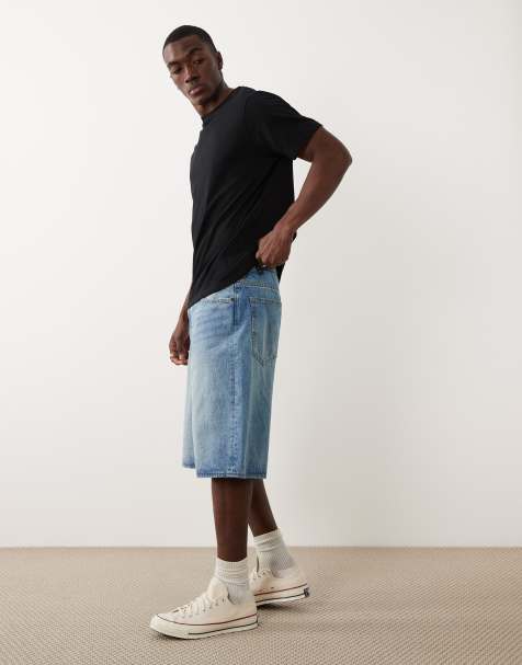 Hugo Blue – Ljusblå, baggy jeansshorts med ledig passform - view 1