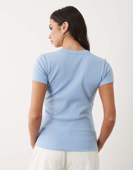 Hugo Blue logo Easy tee in blue, 2 of 4