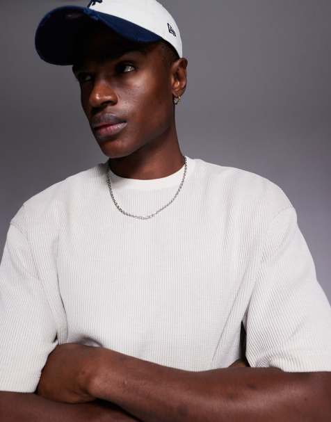 HUGO Blue - Losvallend T-shirt in stone - view 1