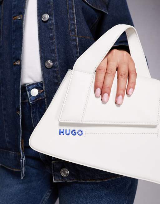 HUGO Blue - Lylah - Borsa a mano con manici sulla parte superiore bianca, 3 di 4