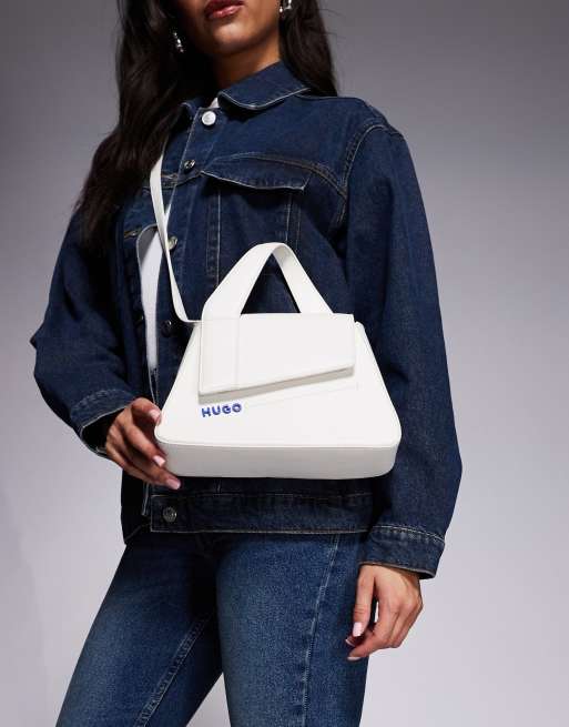 HUGO Blue – Lylah – Handtasche in Weiß mit Griff oben, 2 von 4