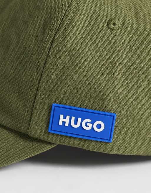 HUGO Blue Mael baseballkasket med sidelogo i grøn, 2 af 3