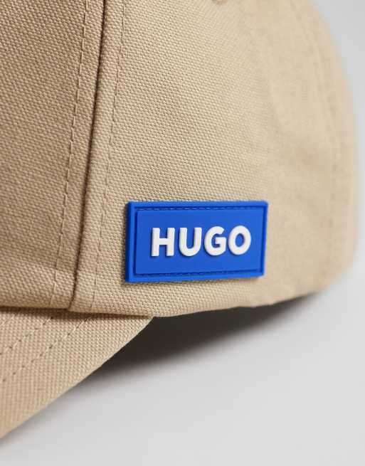 HUGO Blue - Mael - Baseballpet met logo aan de zijkant in beige, 2 van 3