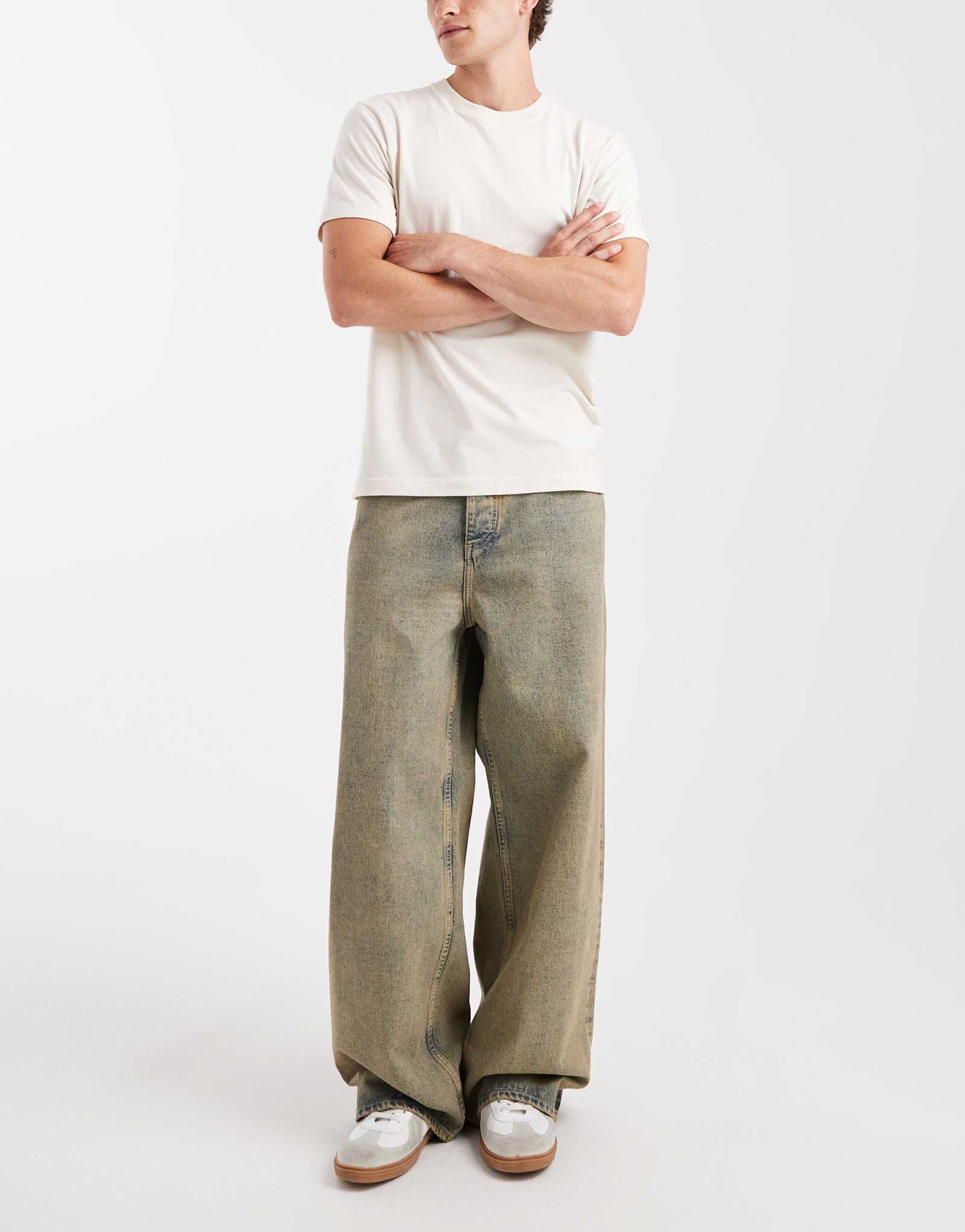 Свободные мешковатые джинсы HUGO BLUE Mason темно синего цвета в винтажном стиле