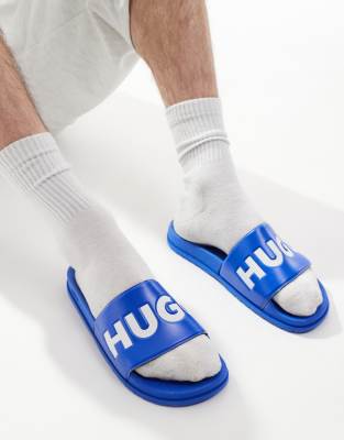 HUGO BLUE Match It sliders in blue | ASOS