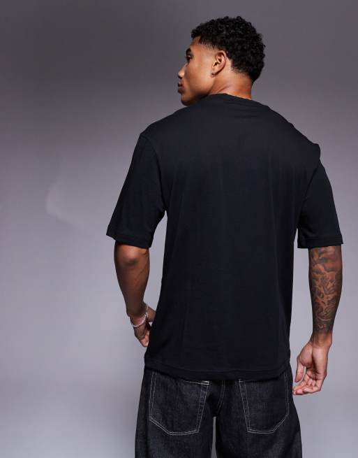 HUGO Blue - Nafralo - T-shirt met logo in zwart, 4 van 4