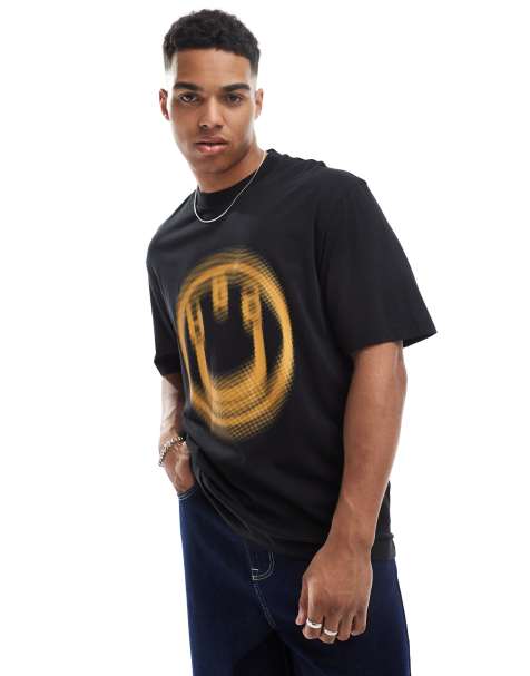 HUGO - Blue Nalax - T-shirt met grafische print in zwart - view 1
