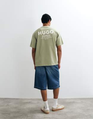 Hugo Blue Eligino Relaxed Fit Revere Collar Shirt In Neutral
