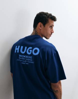 T-Shirt Hugo 50509776 Nalono Uomo Blu Extra Grande - Immagine 2