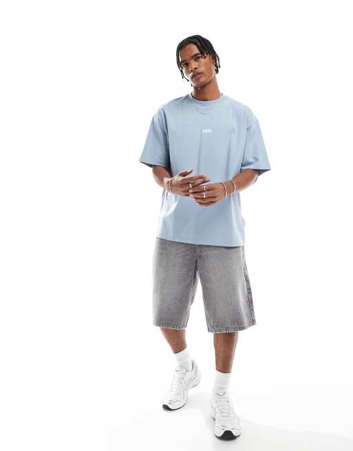 Hugo Blue Nalono t-shirt in blue, 3 of 4