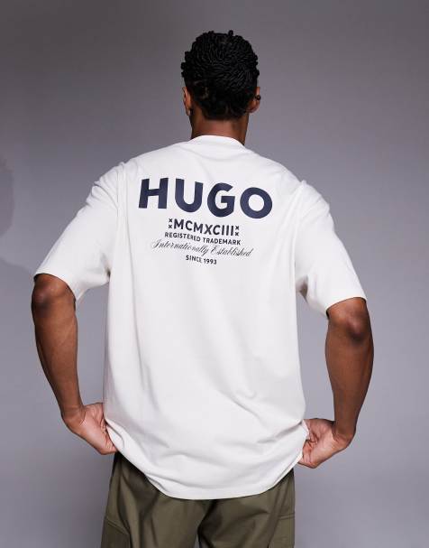 Hugo Blue Nalono t-shirt in white - view 1