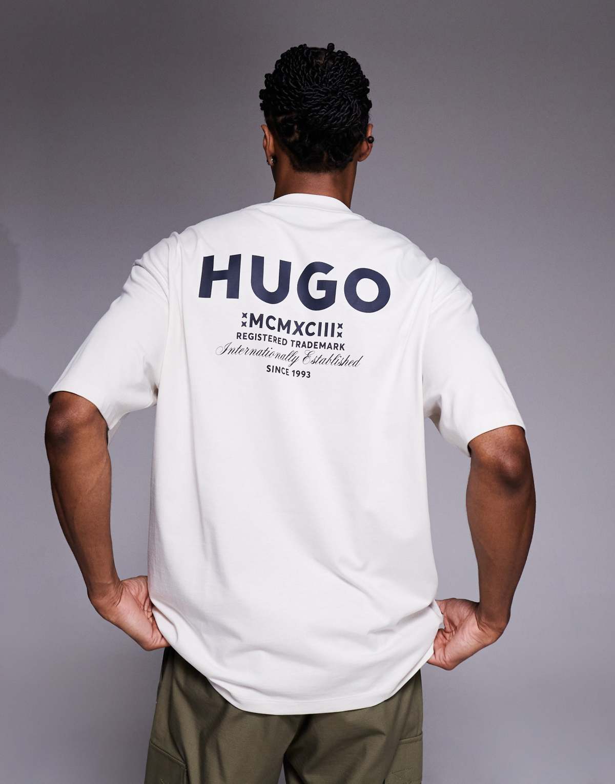 Hugo Blue Nalono t-shirt in white