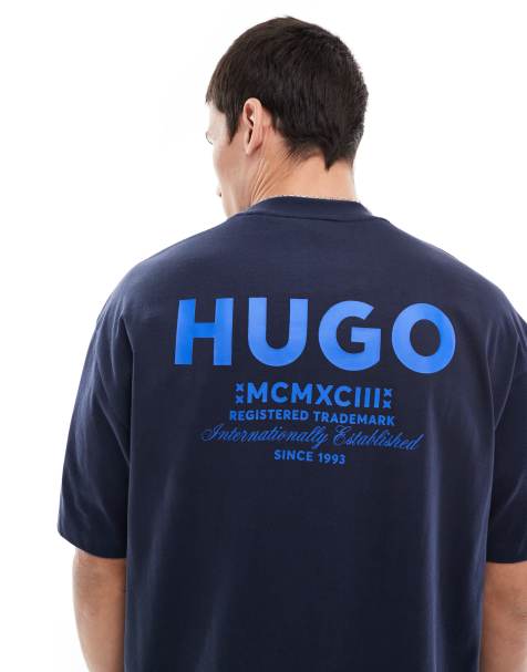 HUGO Blue - Nalono - T-shirt oversize blu navy - view 1