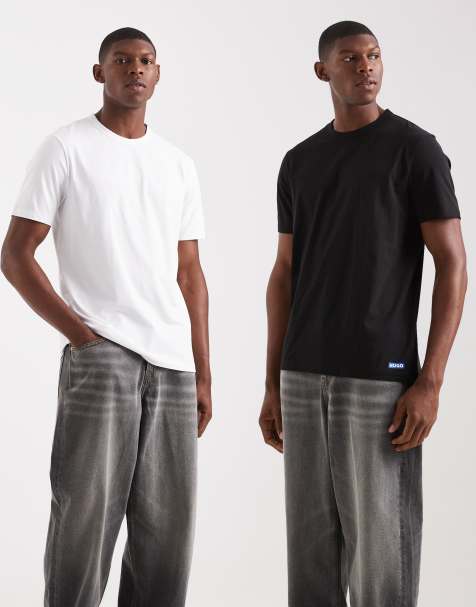 Hugo Blue Naolo 2-pack t-shirts in black and white