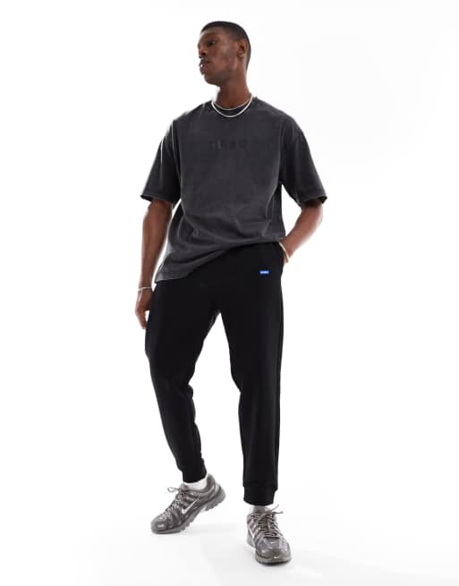 HUGO Blue Napin trackies in black