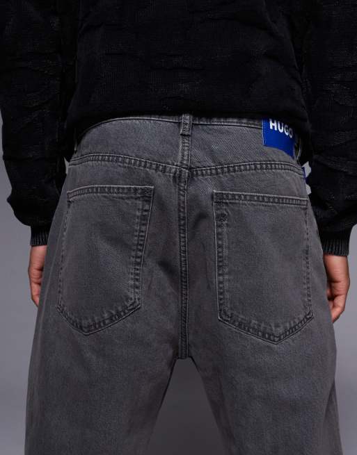 HUGO BLUE – Nate – Grå jeans i regular fit, 5 av 5