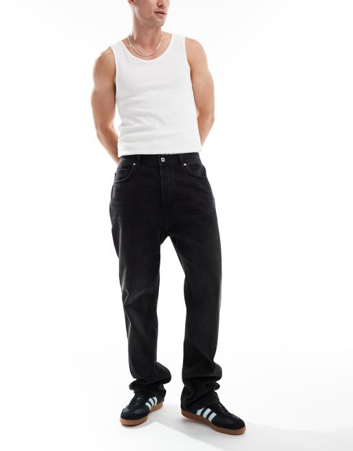 HUGO Blue - Nate - Losvallende denim jeans in antracietgrijs, 4 van 5