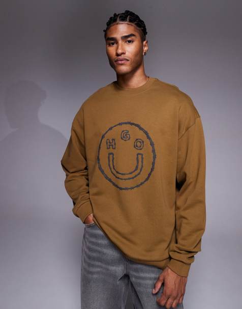 Hugo Blue Natrox sweatshirt in green - view 1
