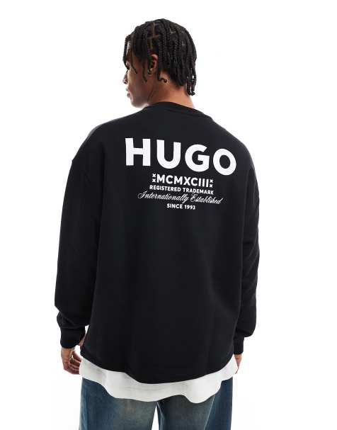 HUGO – Blue Naviu – Czarna bluza z nadrukiem - view 1