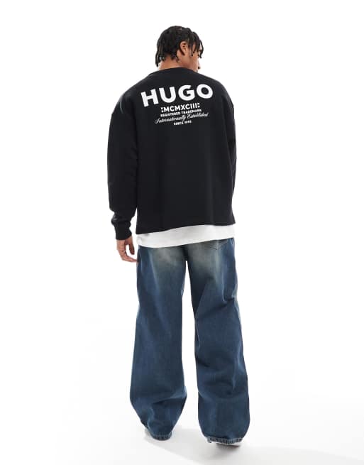 HUGO Blue - Naviu - Sort sweatshirt, 3 af 4