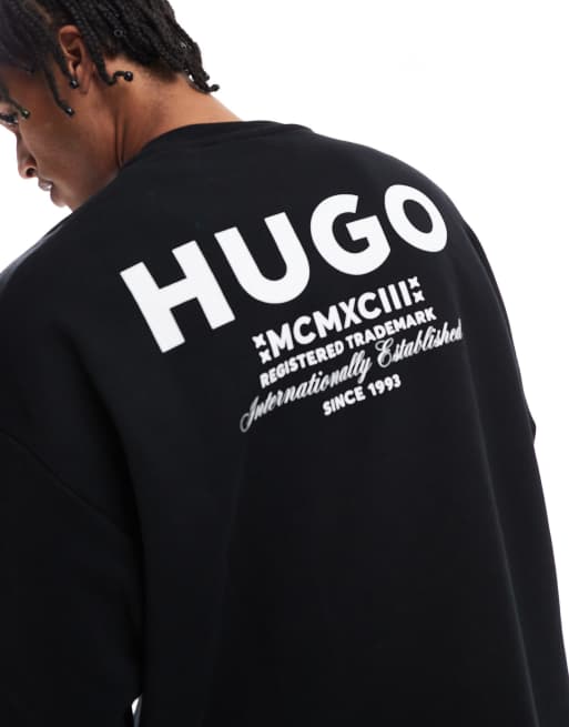 HUGO Blue - Naviu - Sort sweatshirt, 4 af 4