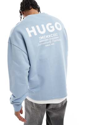 Hugo Blue Naviu Sweatshirt In Blue