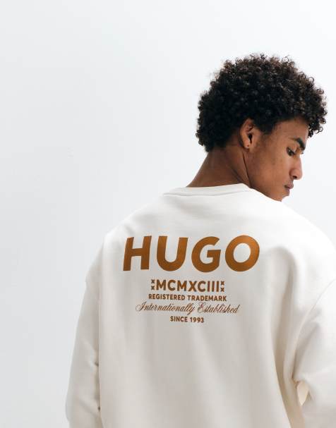 HUGO Blue - Naviu - Sweatshirt in wit - view 1