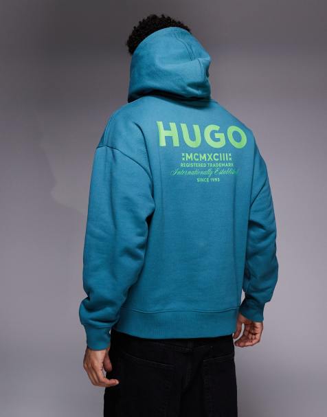 HUGO BLUE Nazardo co-ord hoodie in teal - view 1