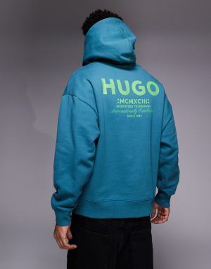 HUGO BLUE Nazardo co-ord hoodie in teal
