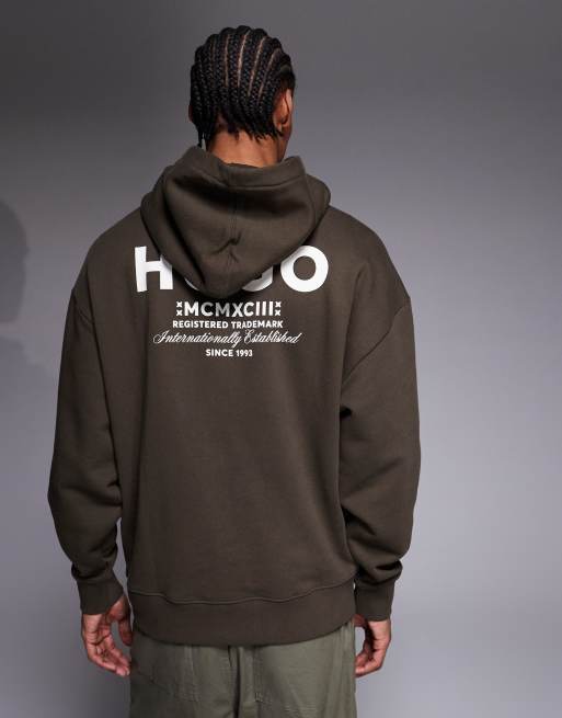 HUGO BLUE Nazardo hoodie in brown (part of a set), 3 of 5