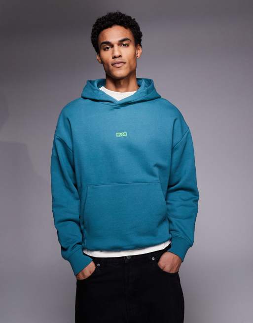 HUGO Blue Nazardo hoodie in teal (part of a set), 3 of 5