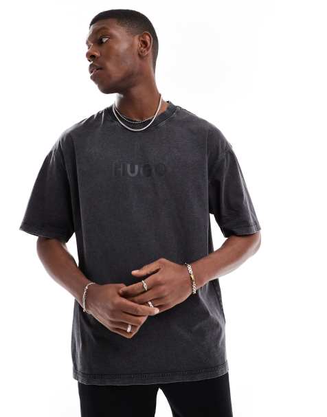 HUGO Blue Nebute t-shirt in black - view 1
