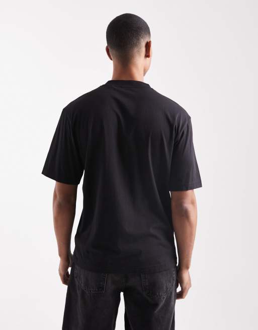 HUGO BLUE - Nedirix - Sort T-shirt med logoprint med hundedetalje, 3 af 5