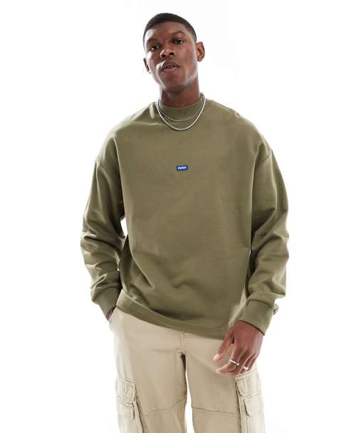 Hugo Blue Nedro sweatshirt in green - view 1