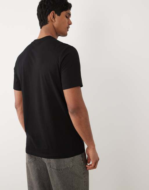 HUGO Blue - Nerberri - Camiseta negra de corte estándar con estampado gráfico, 4 de 5