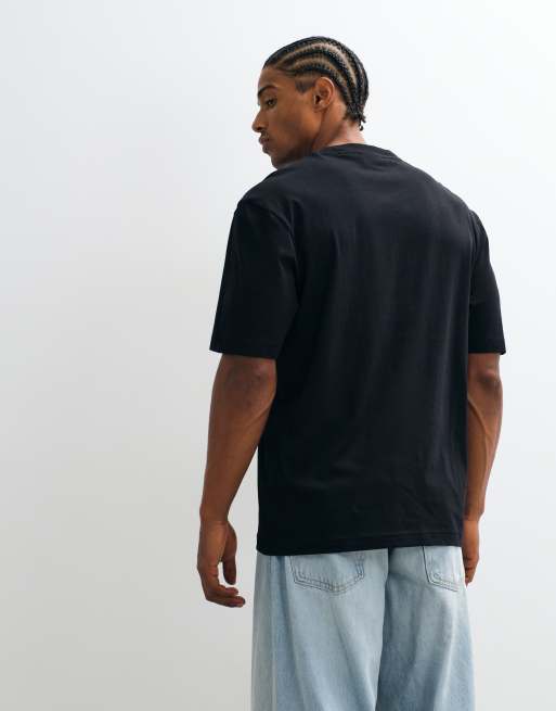 HUGO Blue Nerpient regular fit t-shirt med logga på bröstet i svart, 4 av 5