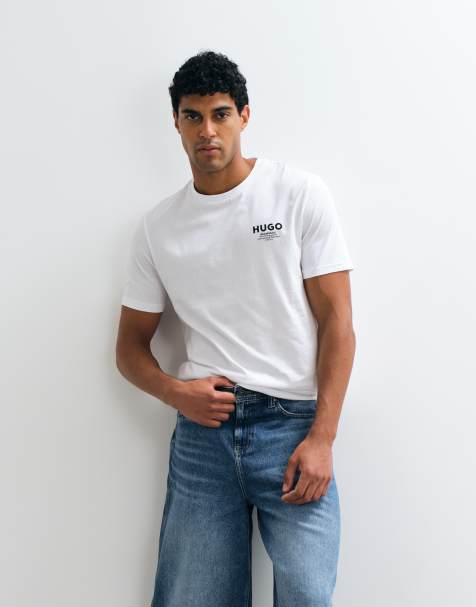 HUGO Blue Nesptee regular fit T-shirt i hvid - view 1