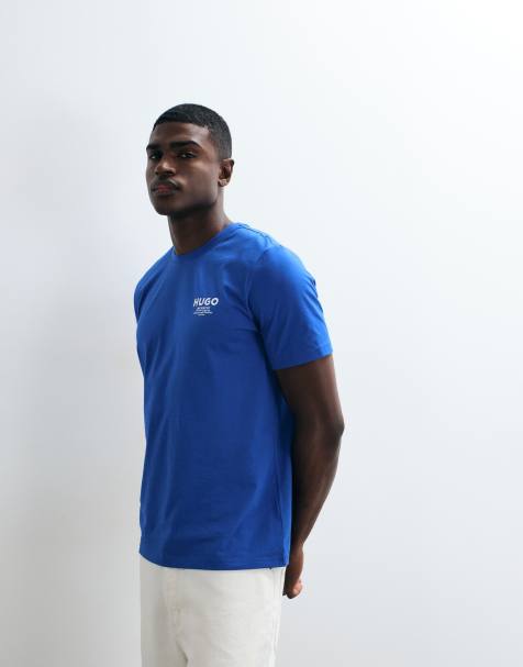 HUGO Blue - Nesptee - Regular-fit T-shirt in blauw - view 1
