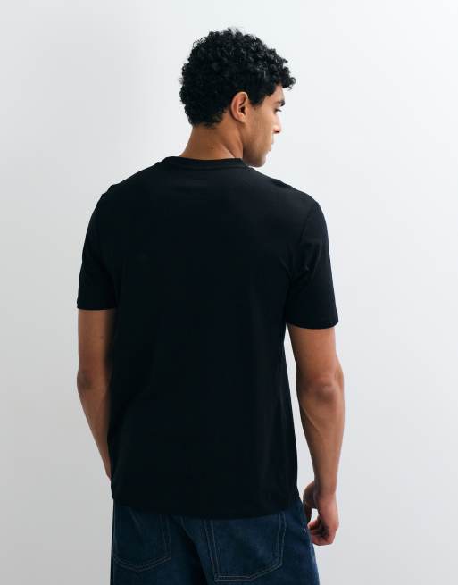 HUGO Blue Nesptee T-Shirt in Schwarz mit regulärer Passform, 5 von 5