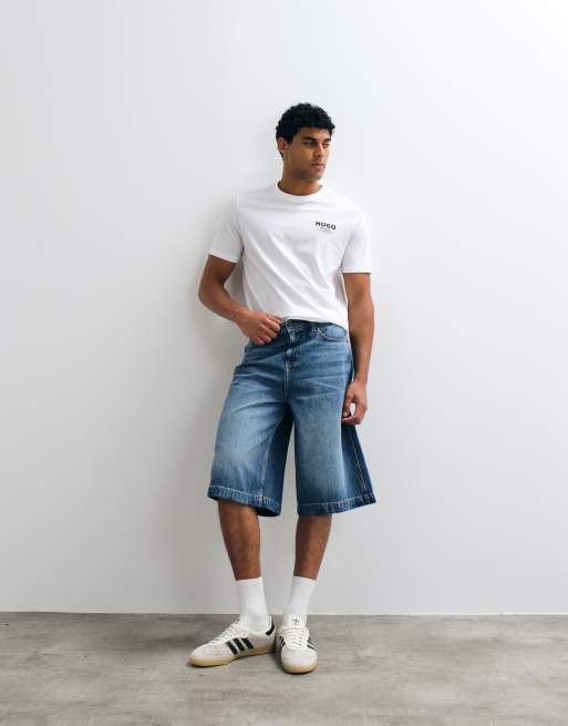 HUGO Blue Nesptee T-Shirt in Weiß mit regulärer Passform, 3 von 5