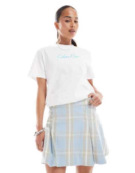 Hugo Blue tartan skirt in blue