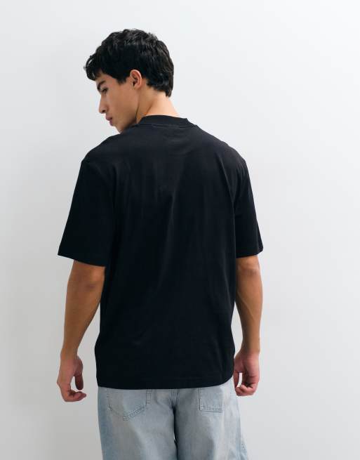 HUGO Blue Nieros regular fit t-shirt i svart, 5 av 5
