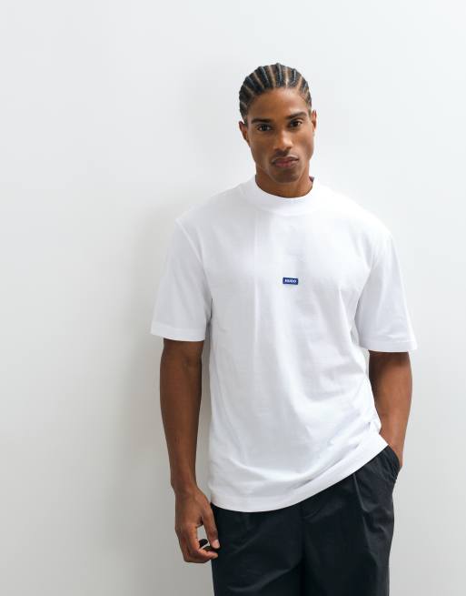 HUGO Blue Nieros regular fit t-shirt i vitt, 5 av 5