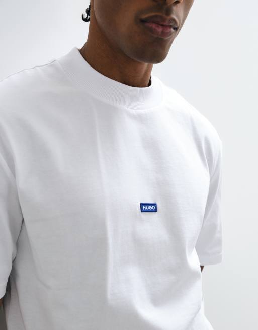 HUGO Blue Nieros regular-fit T-shirt in wit, 3 van 5